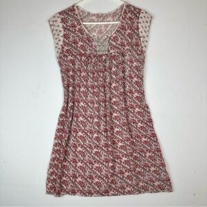 Fat Face Floral Tunic Dress Lightweight Boho, Cottagecore